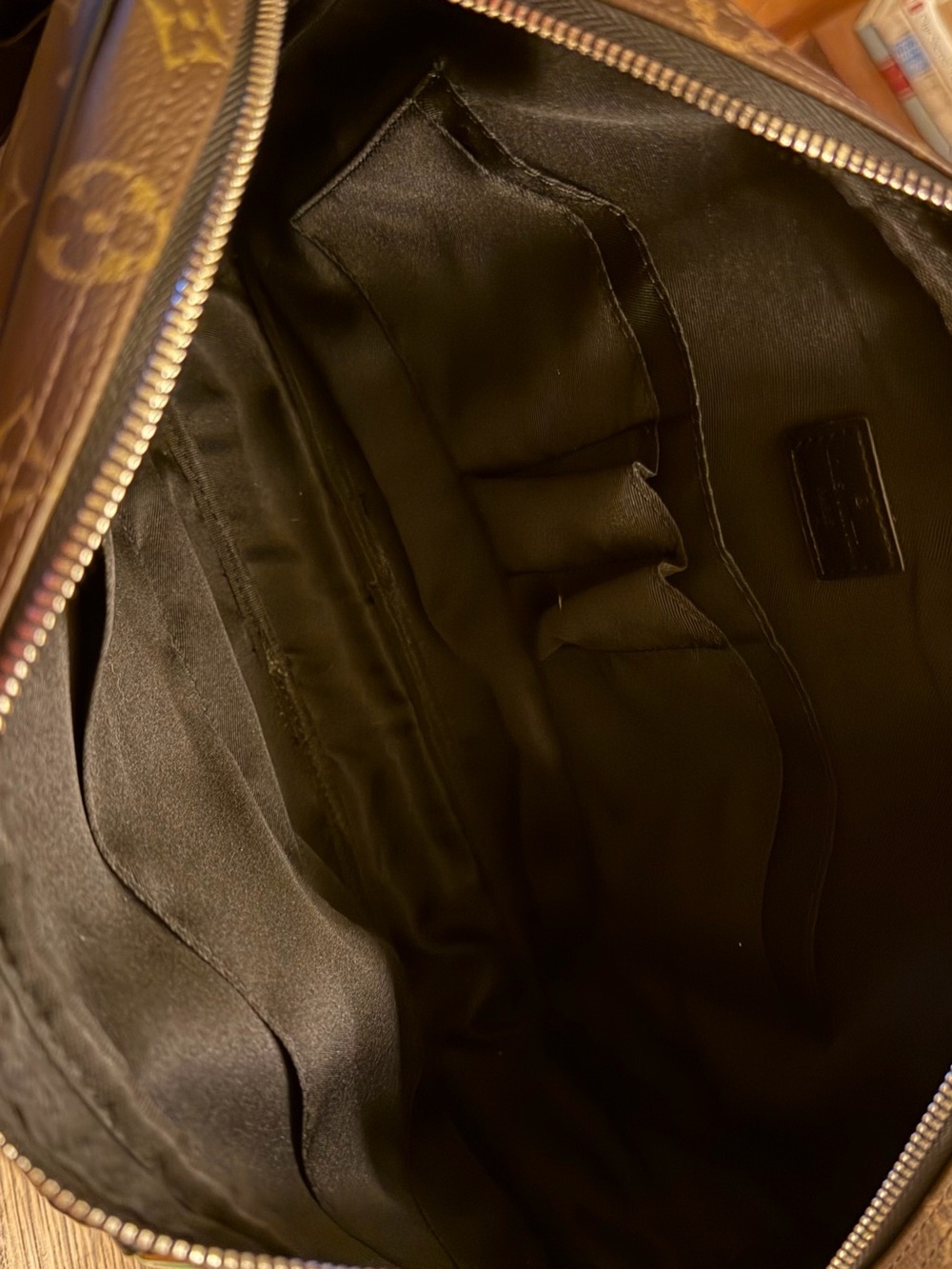 Luxury Brown Monogram Laptop Tote Bag - Picture 7 of 7